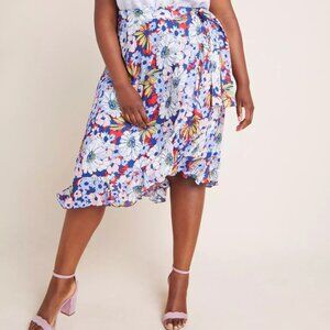 Anthro Maeve Sybil Wrap Skirt